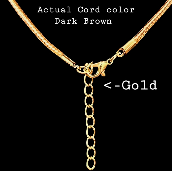 Checkered Pattern Inlay Pendant Necklace - Picture 3 of 15